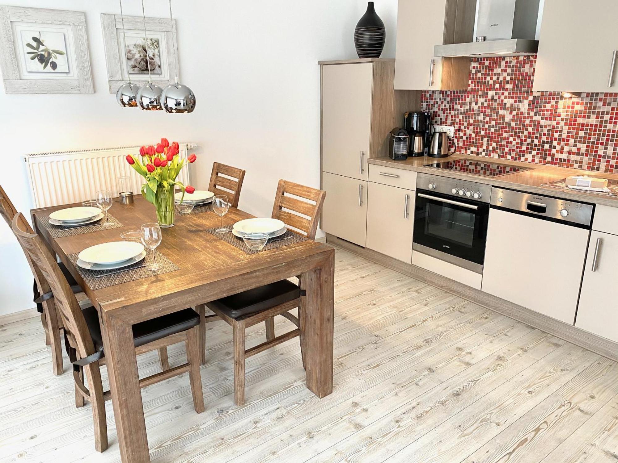 Moenchgut Living & Spa Gager Værelse billede A modern kitchen